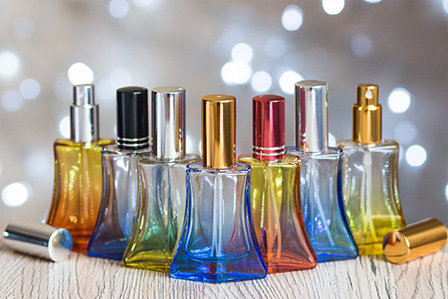 Флакон стеклянный, цветной "Франческа" с мет.пул. (20мл)